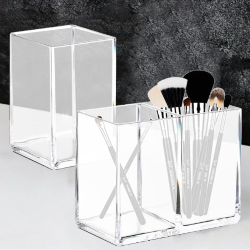 Acrylic Organizer for Cosmetics Transparent Eyebrow Pencil Brush Holder Makeup Organizer Boxes Brush Containers Storage Box