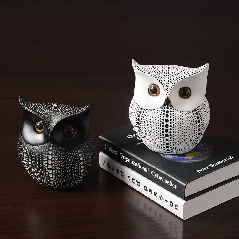 Nordic Home Decoration Accessories Modern Miniature Figurines Desk Decoration Owl Figurine Living Room Decoration Accessories