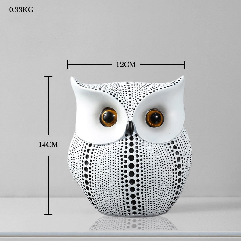 Nordic Home Decoration Accessories Modern Miniature Figurines Desk Decoration Owl Figurine Living Room Decoration Accessories