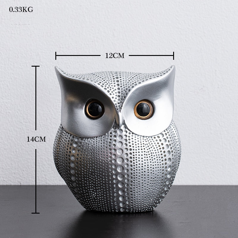 Nordic Home Decoration Accessories Modern Miniature Figurines Desk Decoration Owl Figurine Living Room Decoration Accessories