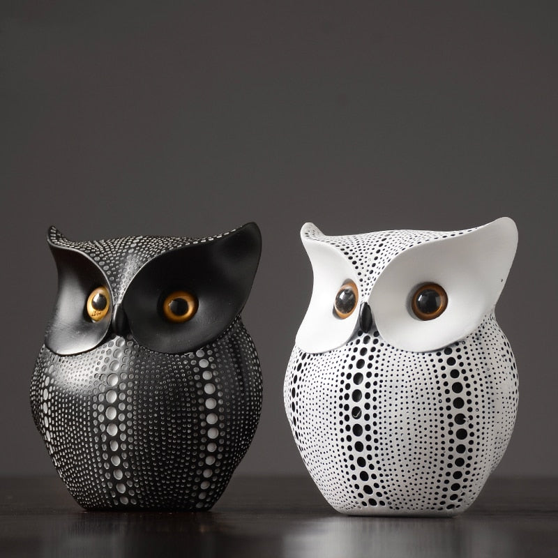 Nordic Home Decoration Accessories Modern Miniature Figurines Desk Decoration Owl Figurine Living Room Decoration Accessories