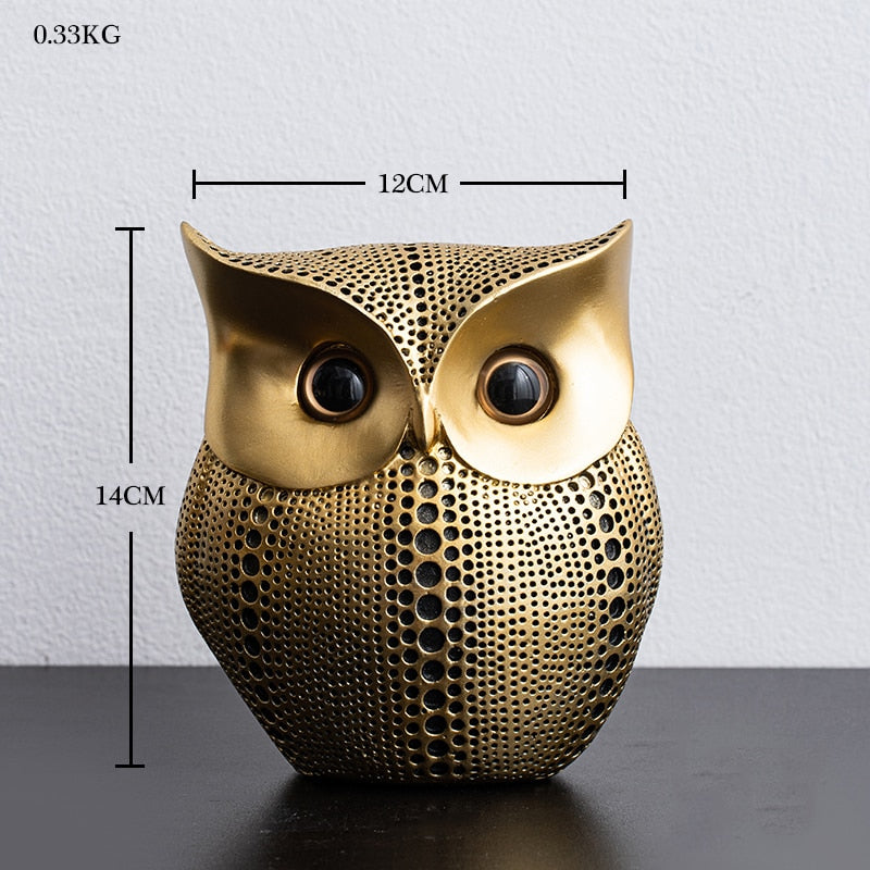 Nordic Home Decoration Accessories Modern Miniature Figurines Desk Decoration Owl Figurine Living Room Decoration Accessories