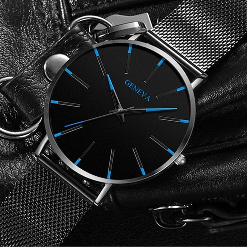 Exquisite Watches 2022 Male Elegant Ultra Thin Stainless Steel Business Quartz New Wristwatch Fashion Black Casual Watch For Men